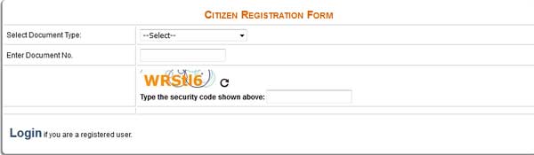 Citizen Registration Form