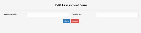 Edit Assessment Form