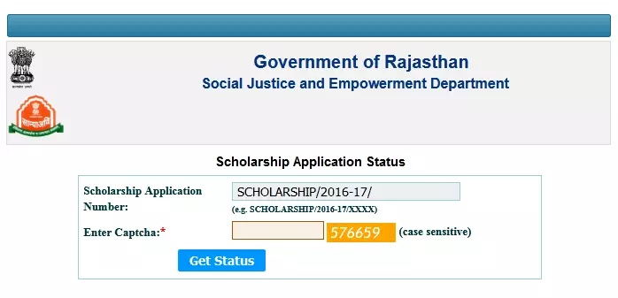 rajasthan scholarship status check