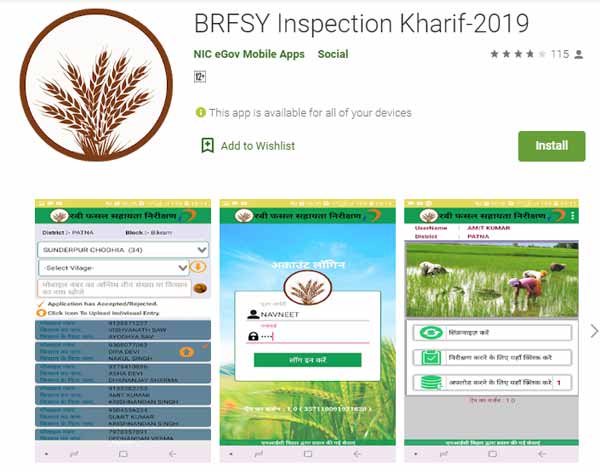 BRFSY Inspection Kharif