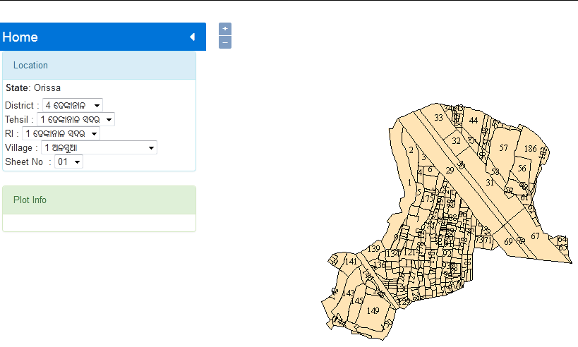 bhulekh odisha map view