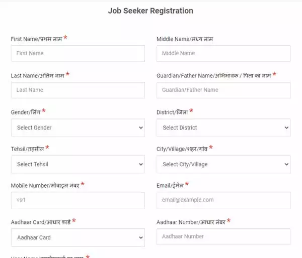 Job Seeker Registration