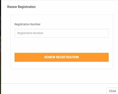 Renew Registration