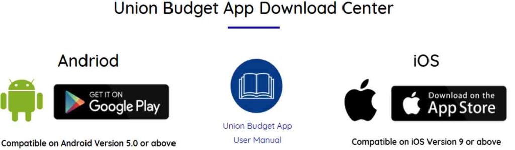 union budget mobile app link