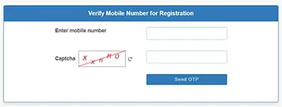 Verify Mobile Number for Registration

