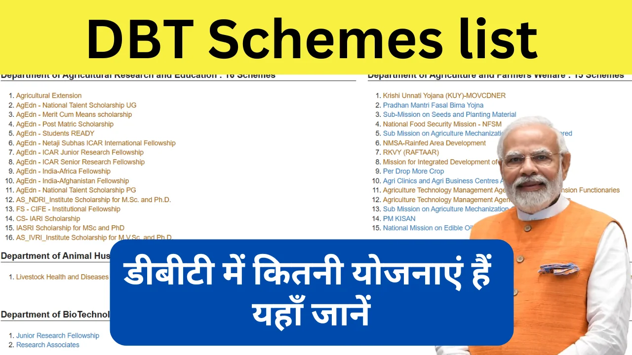 DBT Schemes list